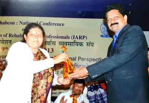 Receiving award from Sir Pankaj Kumar (I.P.S.), Inspector General, Tirhut D