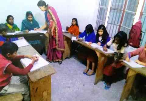 Organization is conducting study in the class room.