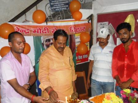 Celebrating P.M. Narendra Modi's Birthday (2017) with AJAY NISHAD (MEMBER O