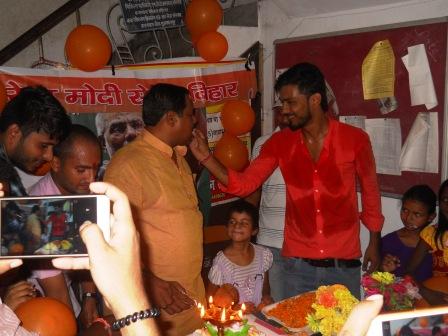 Celebrating P.M. Narendra Modi's Birthday (2017) with AJAY NISHAD (MEMBER O