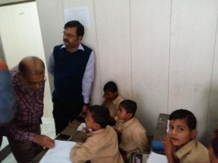 School being Inspected by, Mr. Manoj Kumar (B.A.S) Asst. Director Social Se