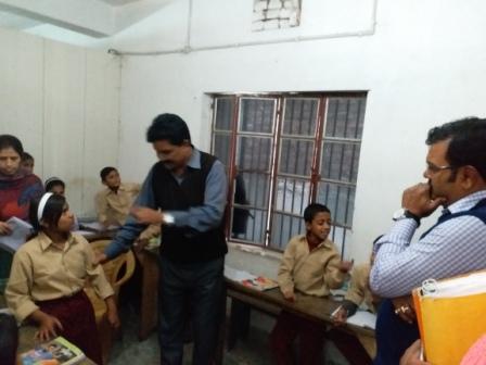 School being Inspected by, Mr. Manoj Kumar (B.A.S) Asst. Director Social Se