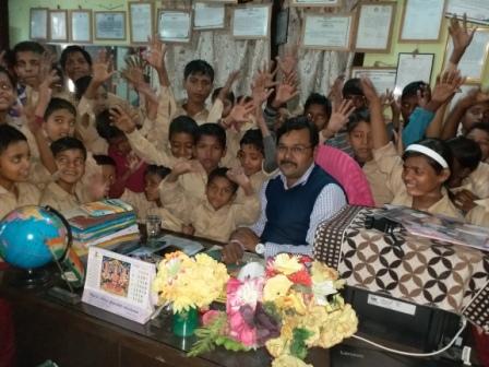 School being Inspected by, Mr. Manoj Kumar (B.A.S) Asst. Director Social Se