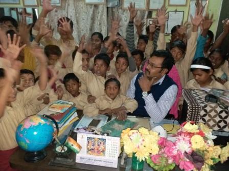 School being Inspected by, Mr. Manoj Kumar (B.A.S) Asst. Director Social Se
