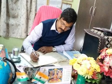 School being Inspected by, Mr. Manoj Kumar (B.A.S) Asst. Director Social Se