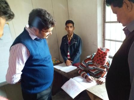 School being Inspected by, Mr. Manoj Kumar (B.A.S) Asst. Director Social Se